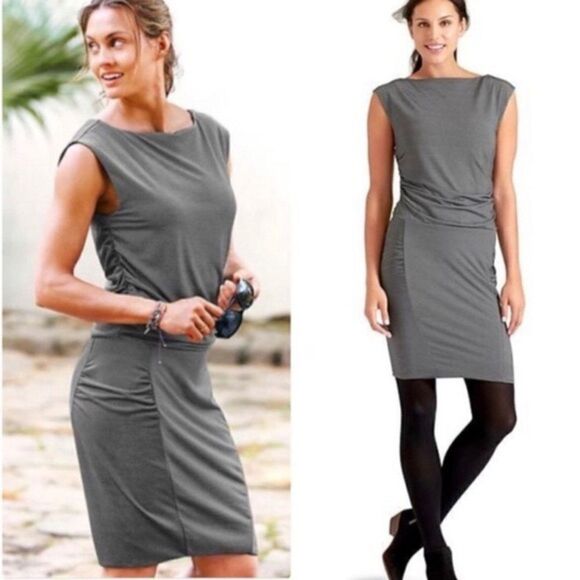 Athleta Dresses & Skirts - Athleta Westwood Striped Sleeveless Dress Medium